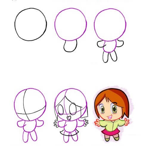 Chibi girl (16) Drawing Ideas