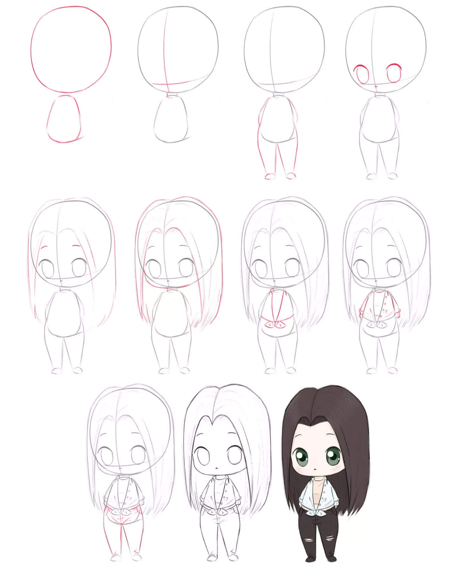 Chibi girl (3) Drawing Ideas