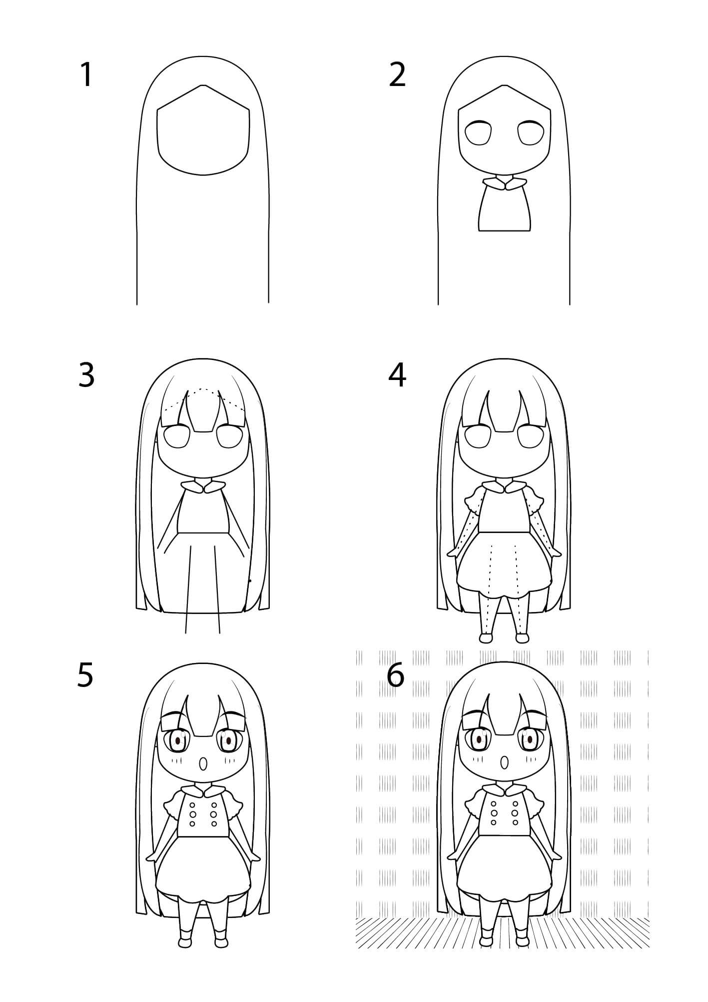 Chibi girl (4) Drawing Ideas