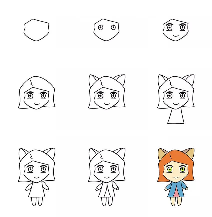 Chibi girl (5) Drawing Ideas