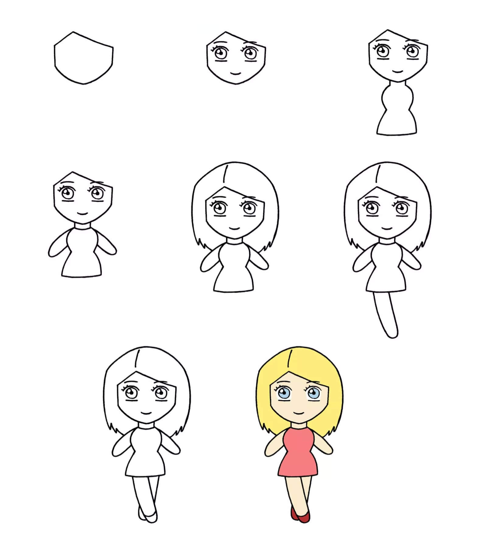 Chibi girl (6) Drawing Ideas