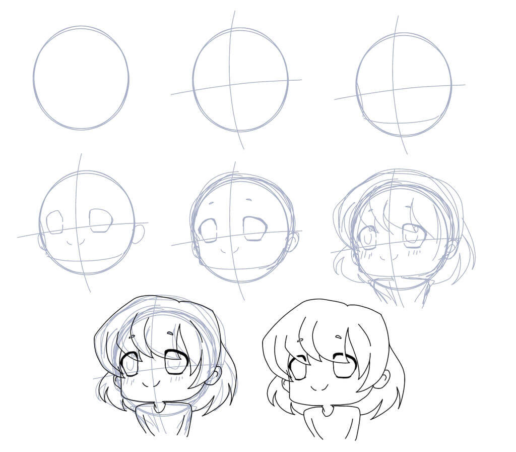 Chibi head (2) Drawing Ideas