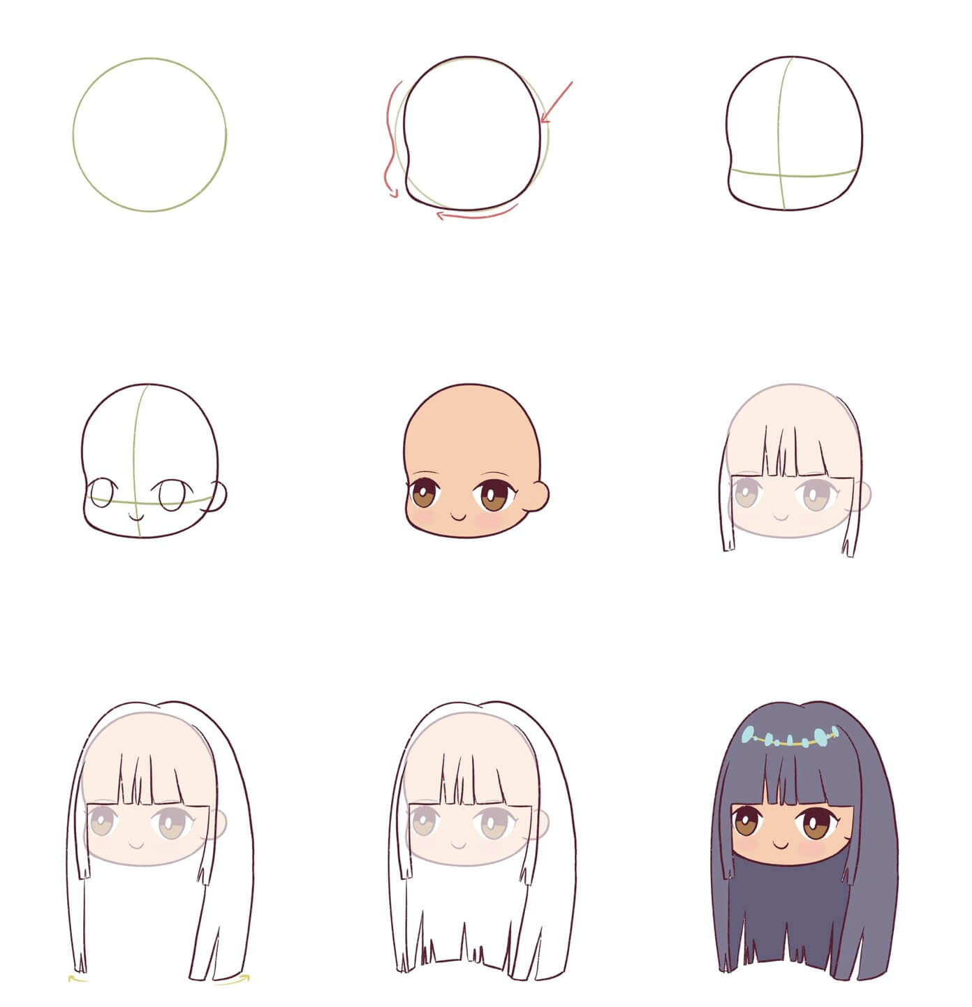 Chibi head (6) Drawing Ideas