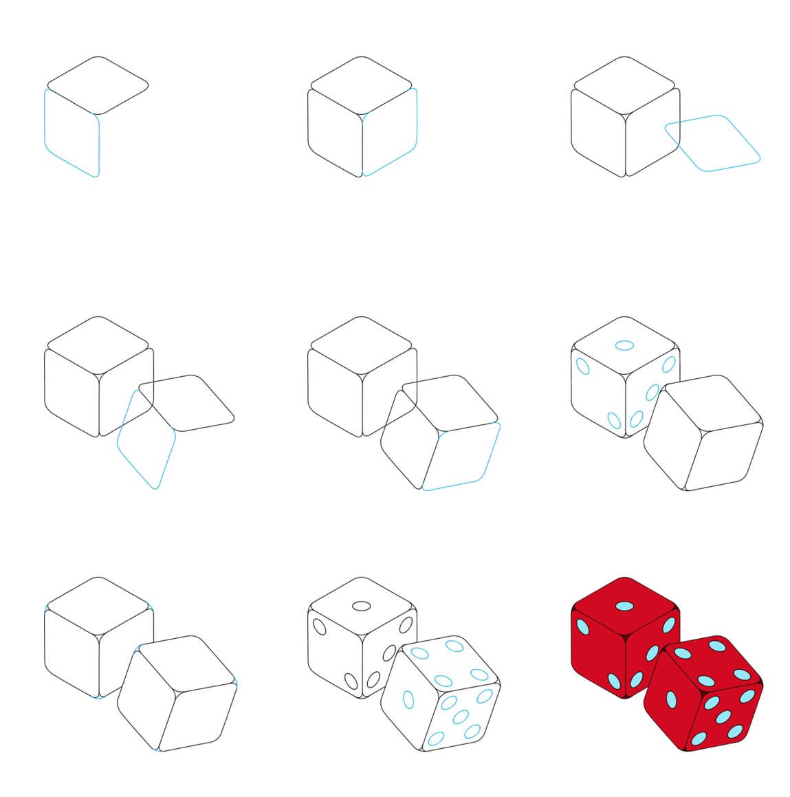 Dice Drawing Ideas