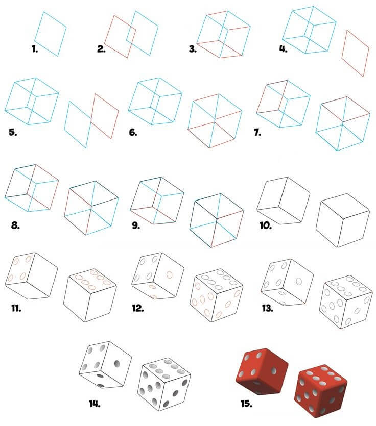 Dice idea (8) Drawing Ideas