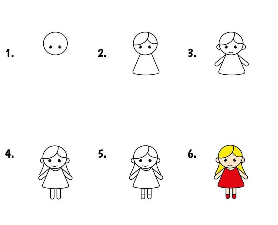 How to draw Dolls idea (1)