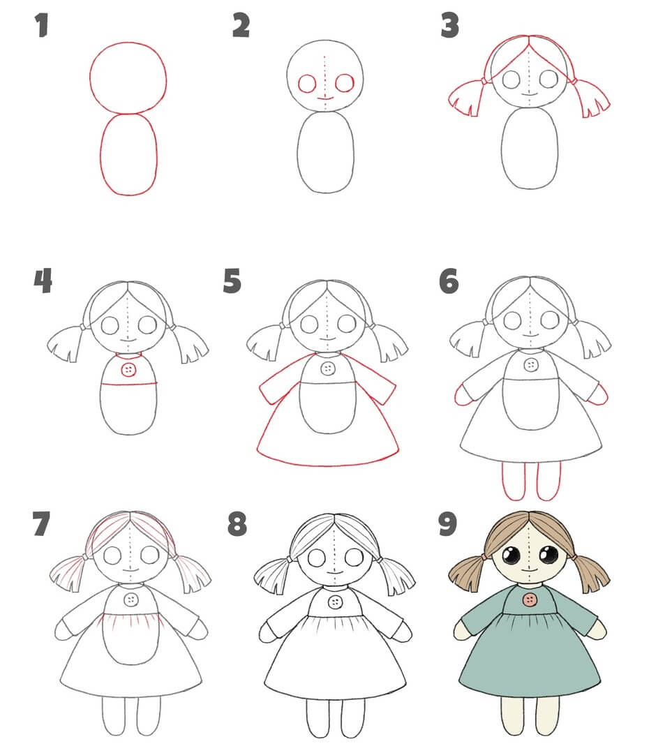 How to draw Dolls idea (5)