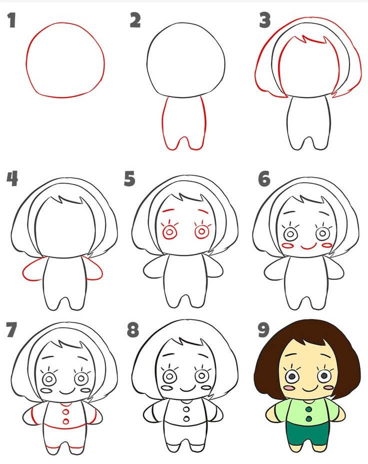 How to draw Dolls idea (8)