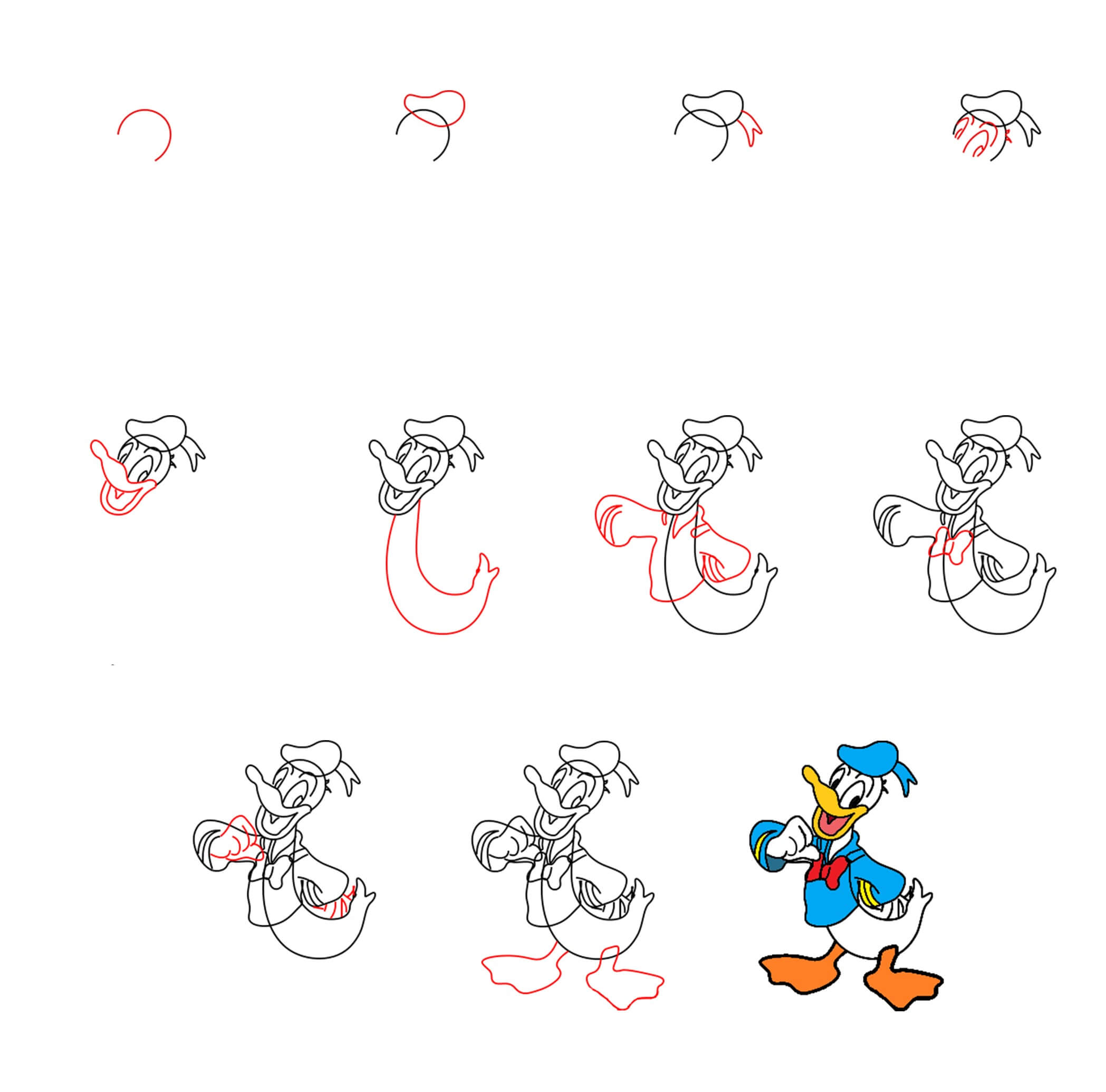 Donald Duck idea (11) Drawing Ideas