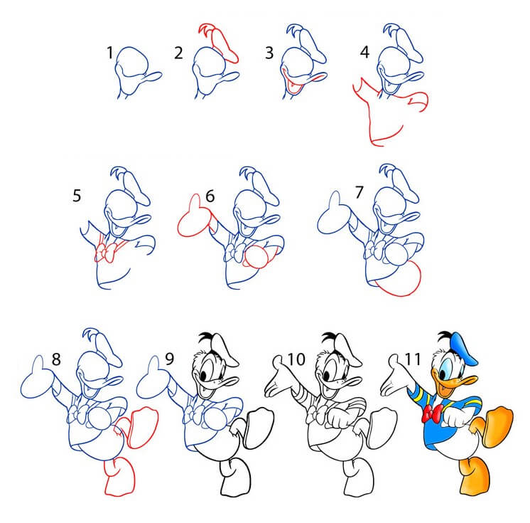 Donald Duck idea (22) Drawing Ideas