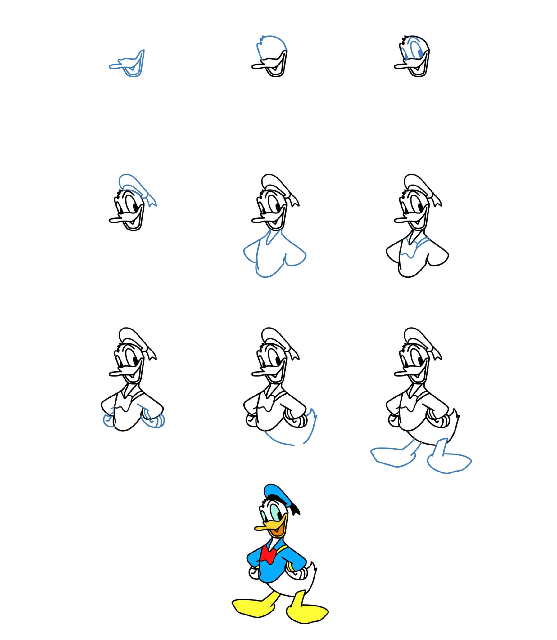 Donald Duck idea (25) Drawing Ideas