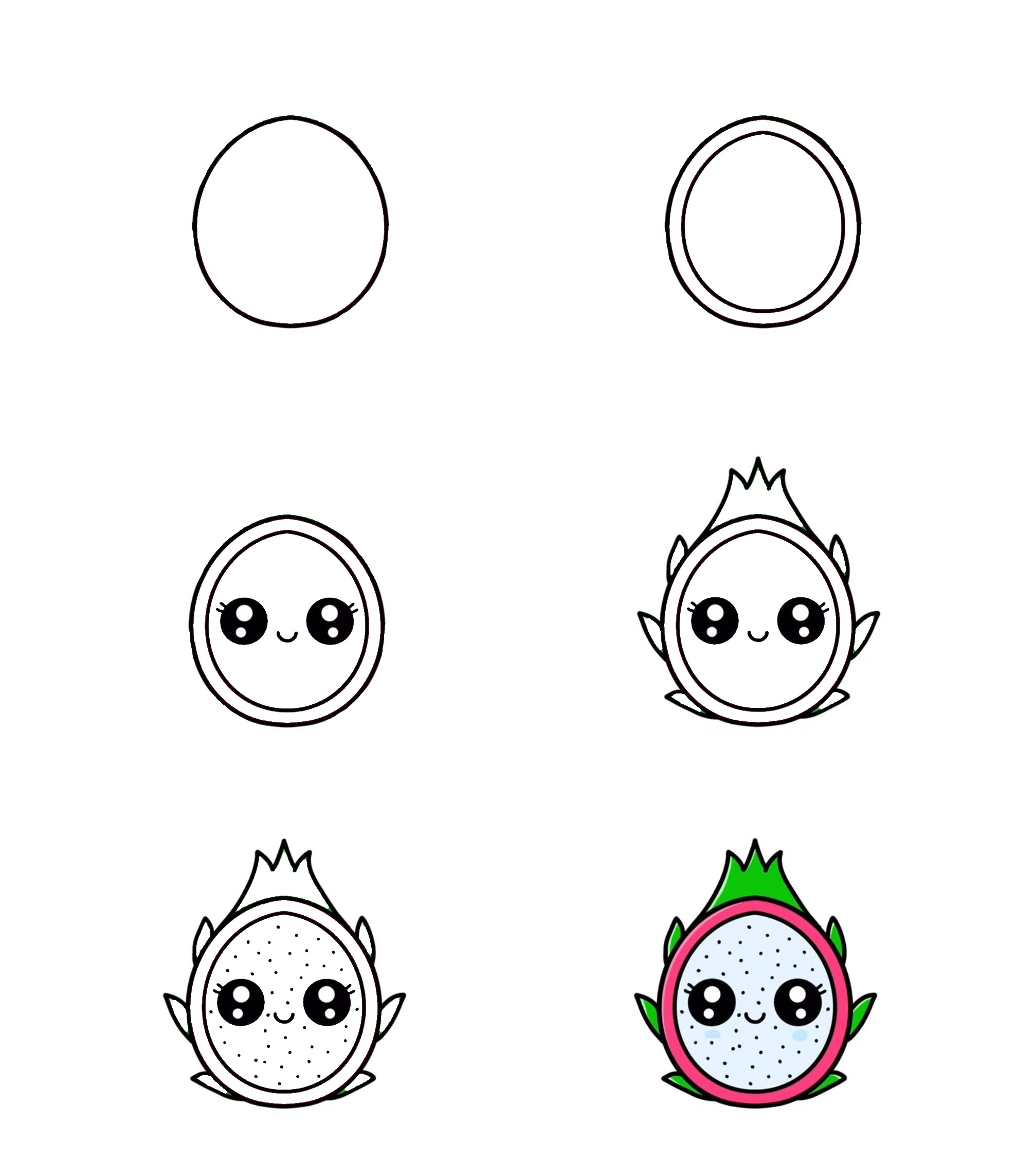 Dragon fruit idea (8) Drawing Ideas