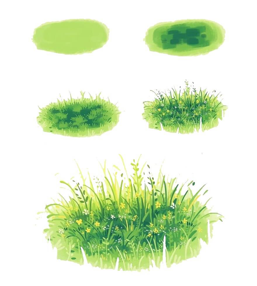 Grass idea (7) Drawing Ideas