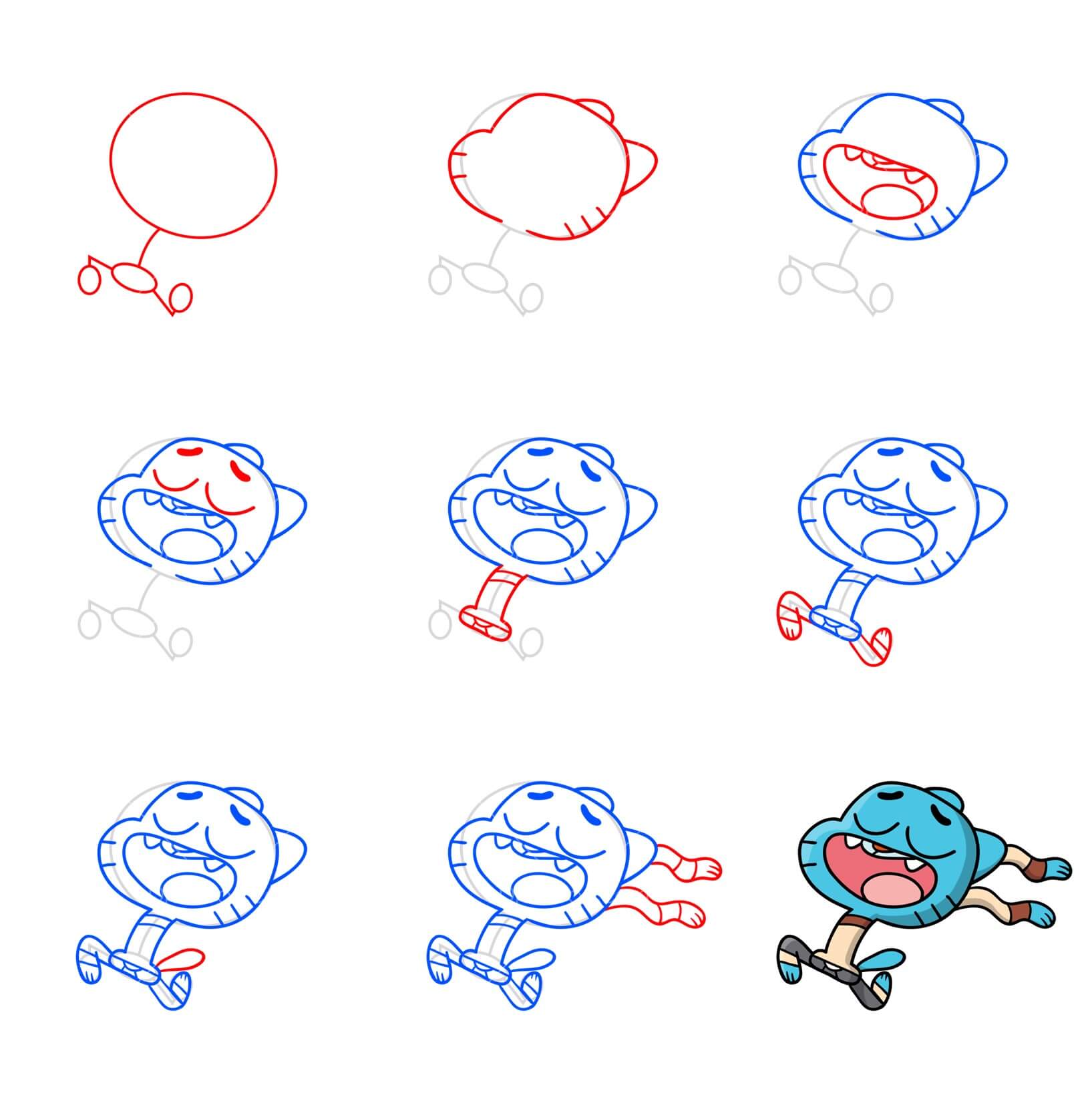 Gumball cute Drawing Ideas