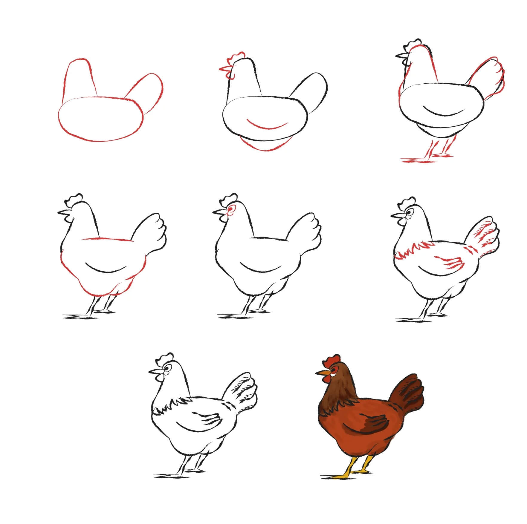 Hen idea (19) Drawing Ideas