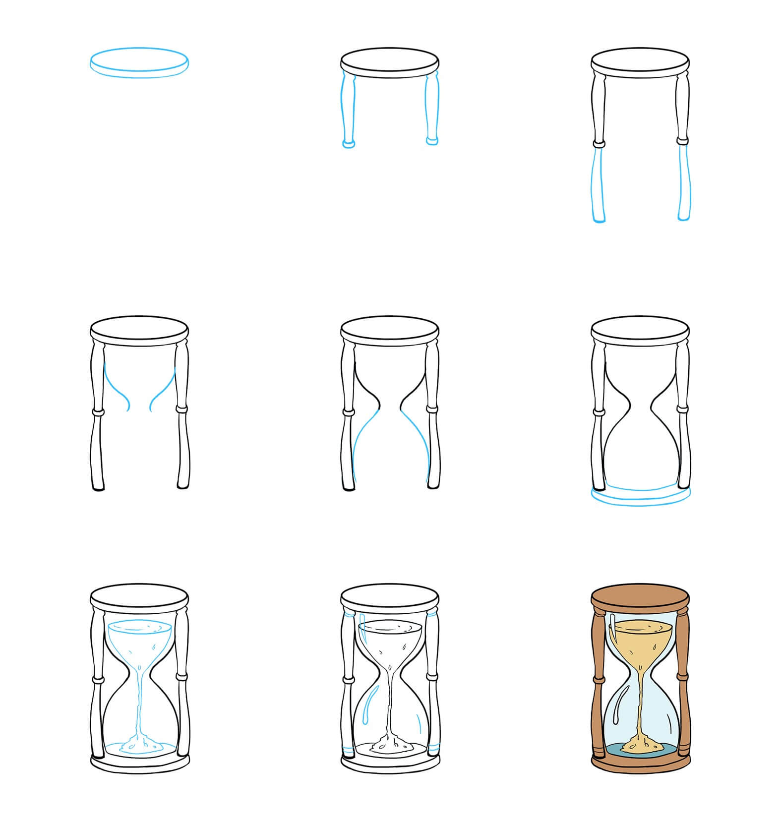 Hourglass Drawing Ideas