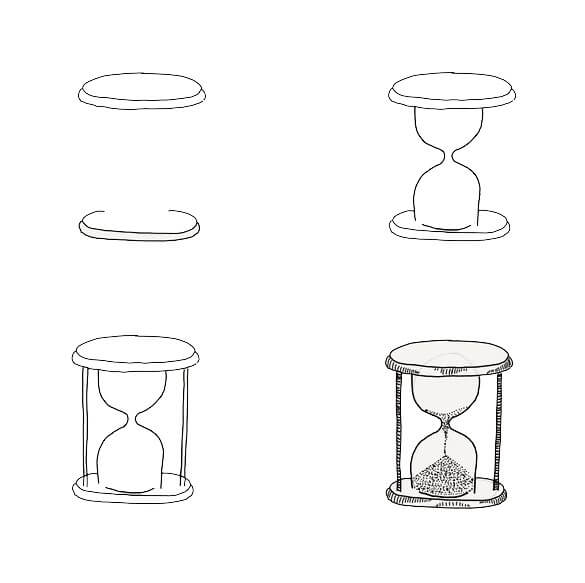 Hourglass simple Drawing Ideas