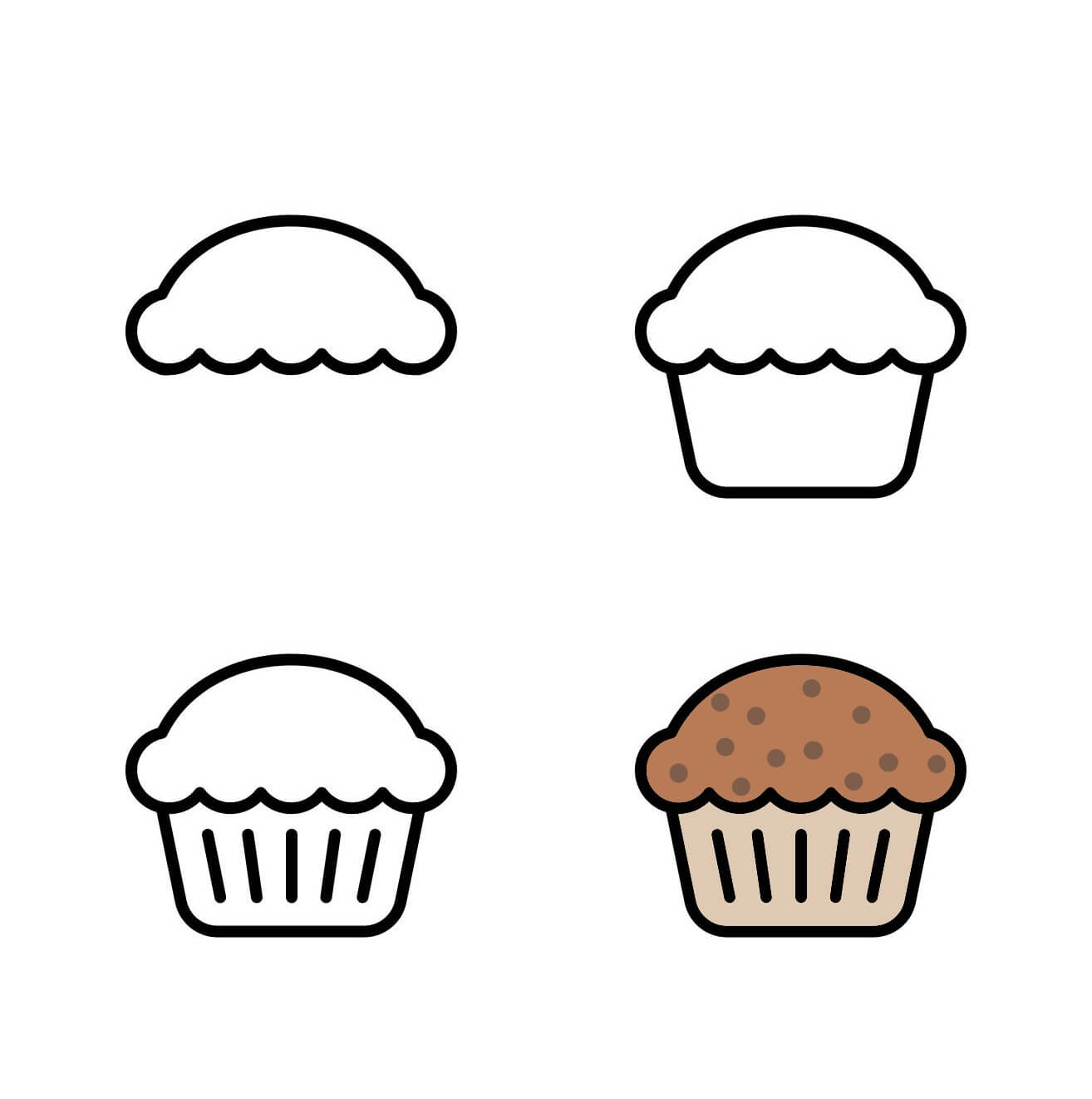 Muffin Drawing Ideas