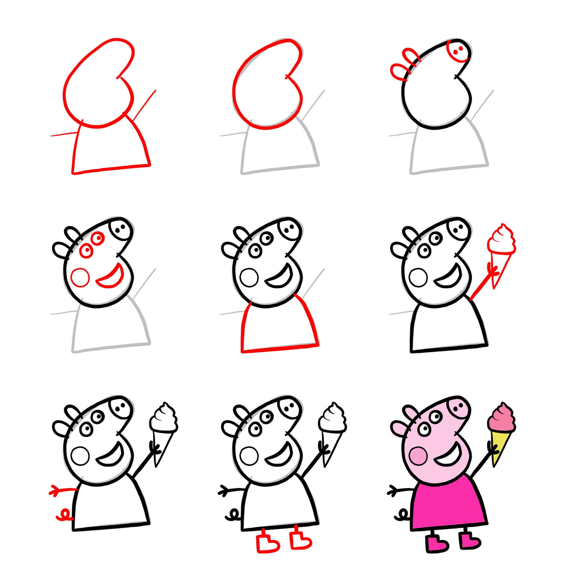 Peppa Pig Drawing Ideas