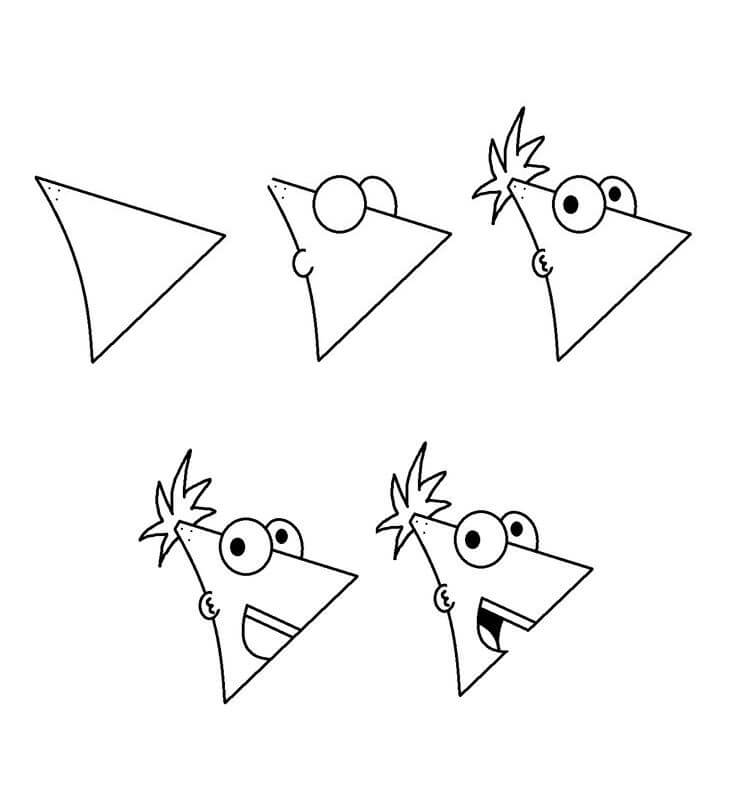 Phineas's head Drawing Ideas