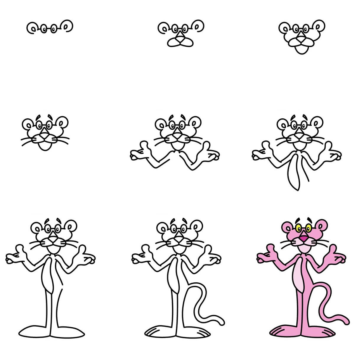 Pink Panther Drawing Ideas