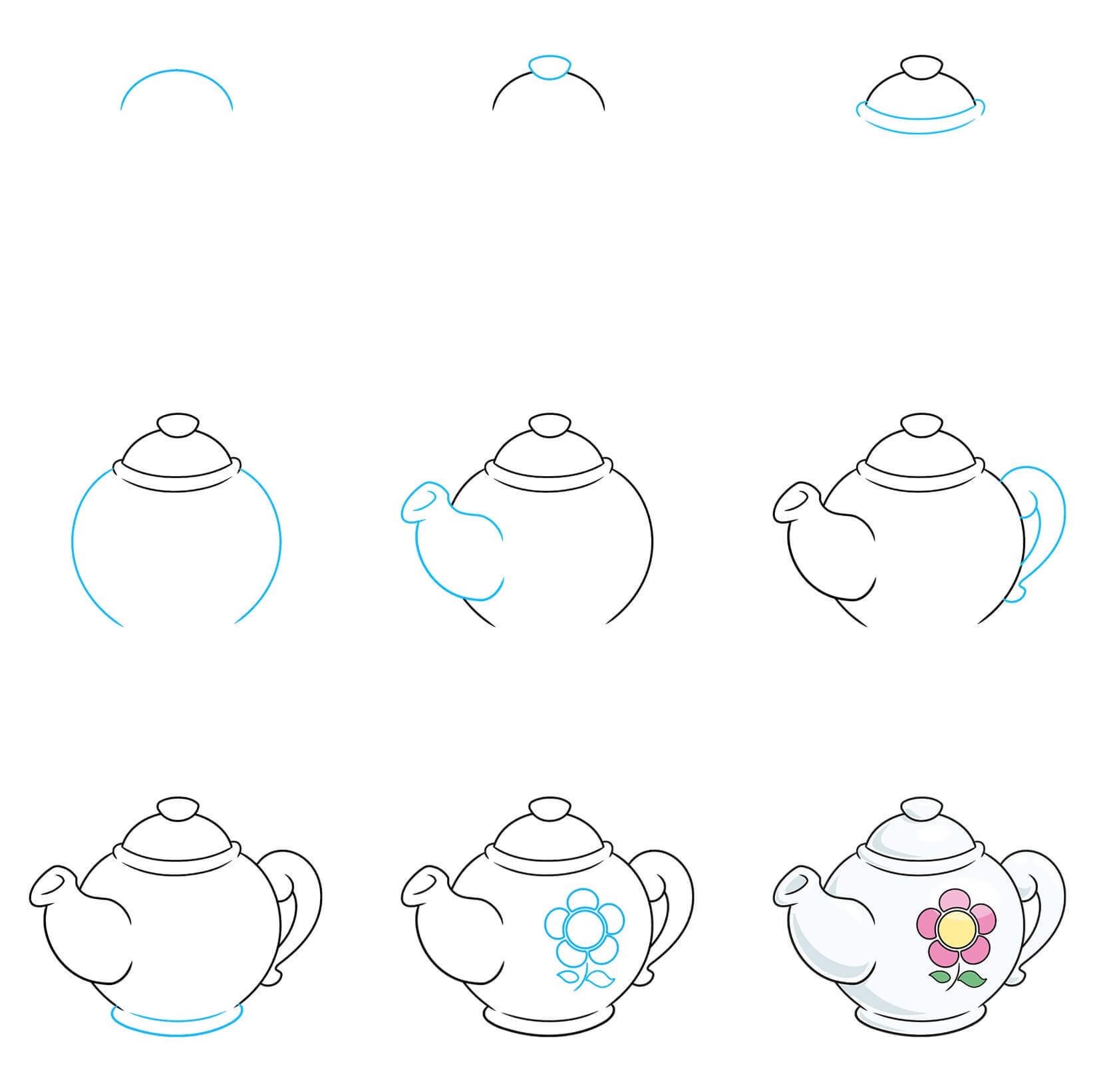 20+ Easy and Simple Teapot Drawing Ideas - Drawing Photos