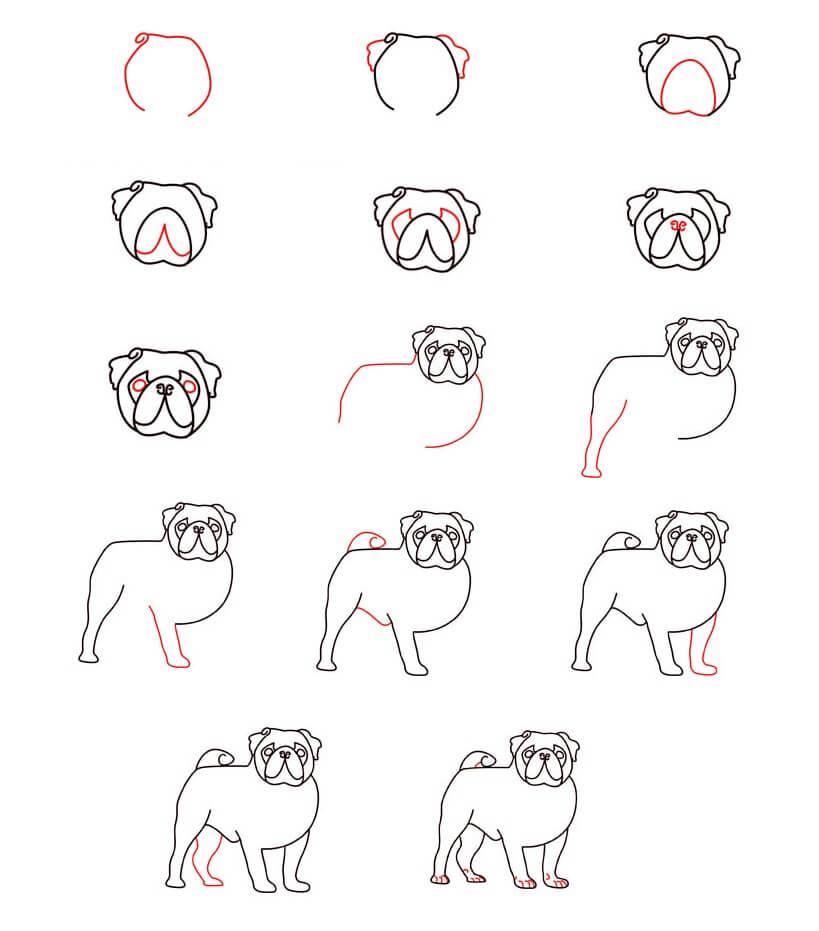 Pug idea (10) Drawing Ideas