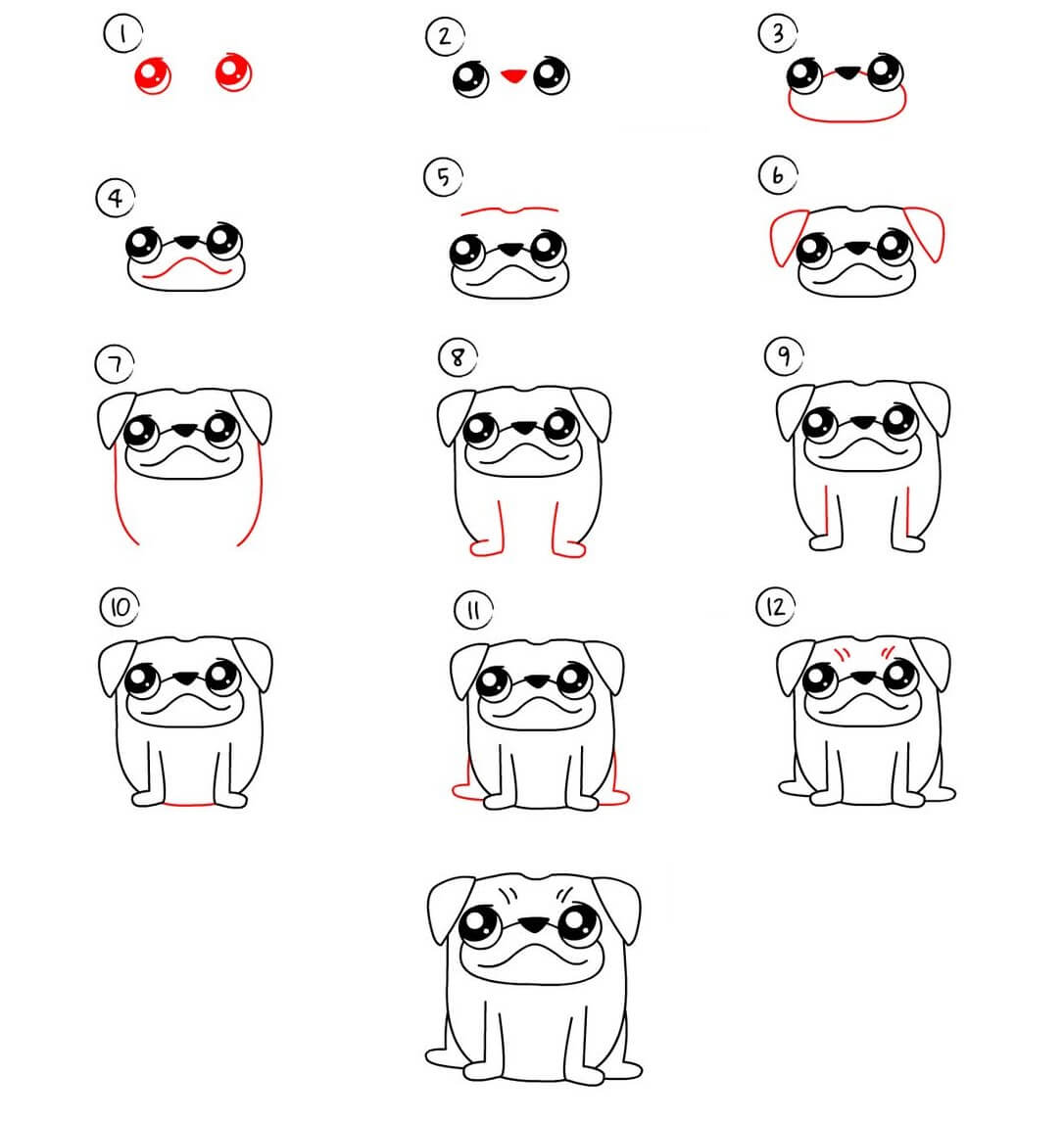 Pug idea (2) Drawing Ideas