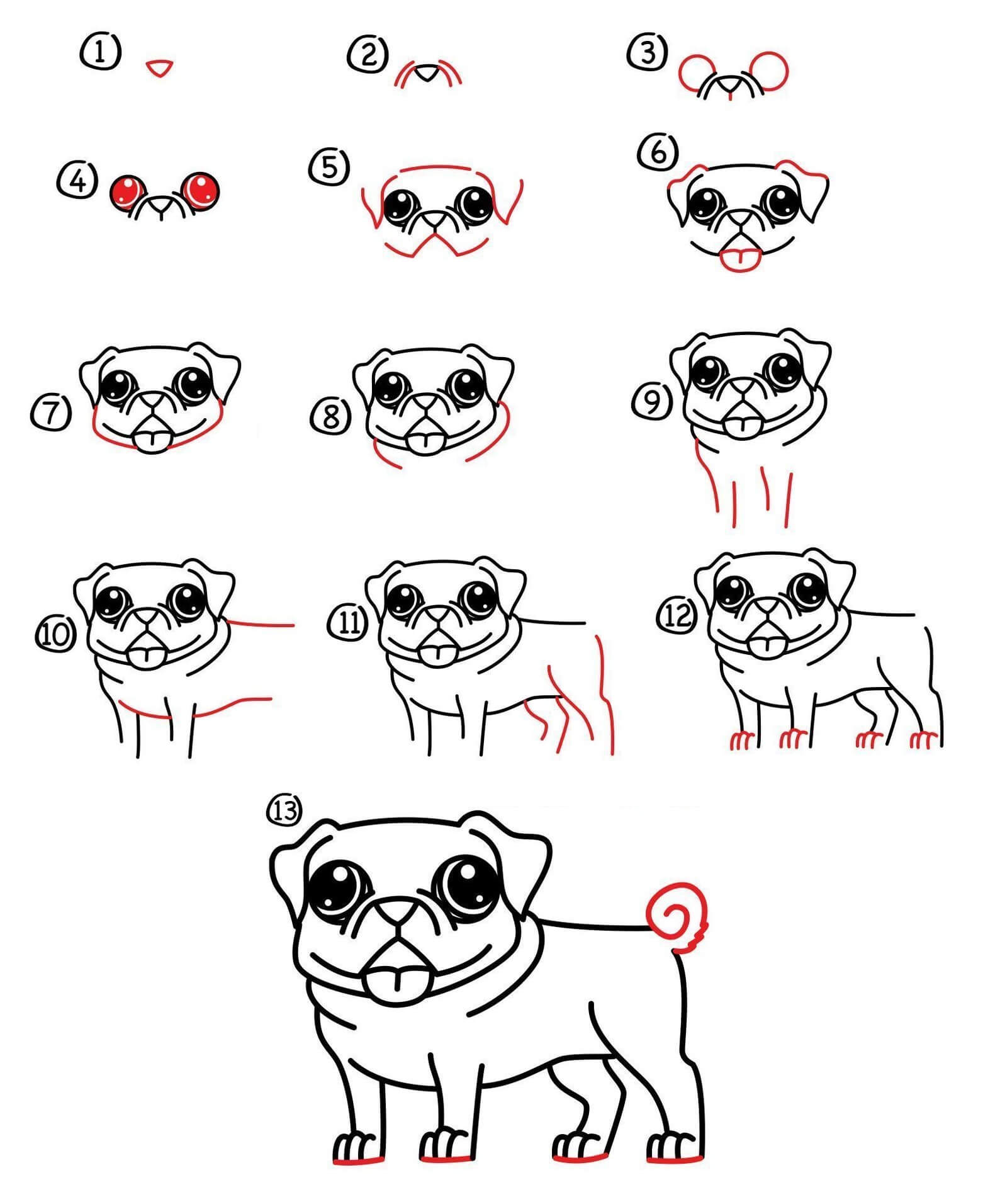 Pug idea (4) Drawing Ideas