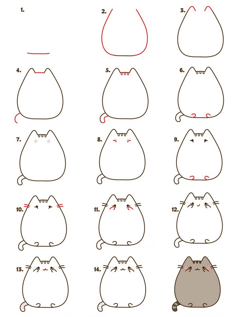 Pusheen idea (10) Drawing Ideas