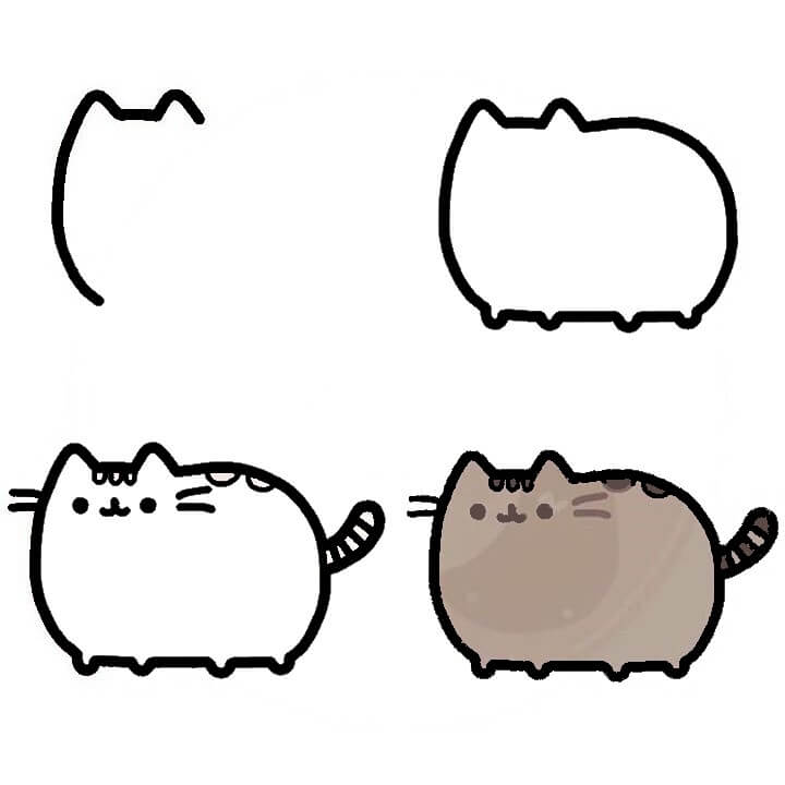 Pusheen idea (12) Drawing Ideas