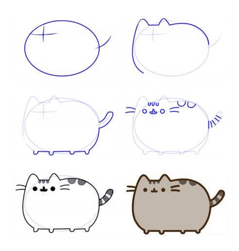 Pusheen idea (13) Drawing Ideas