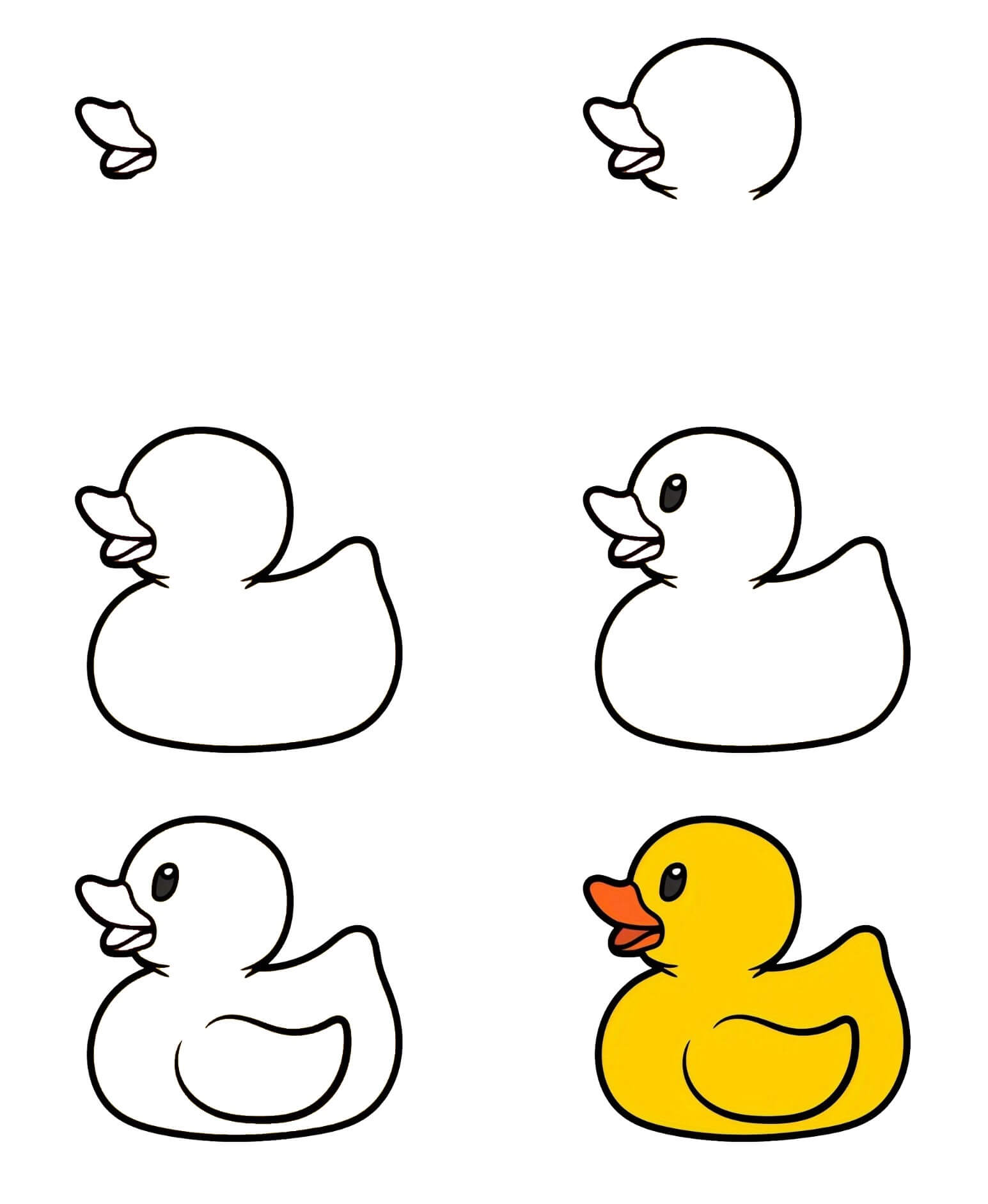 Rubber Duck cute Drawing Ideas