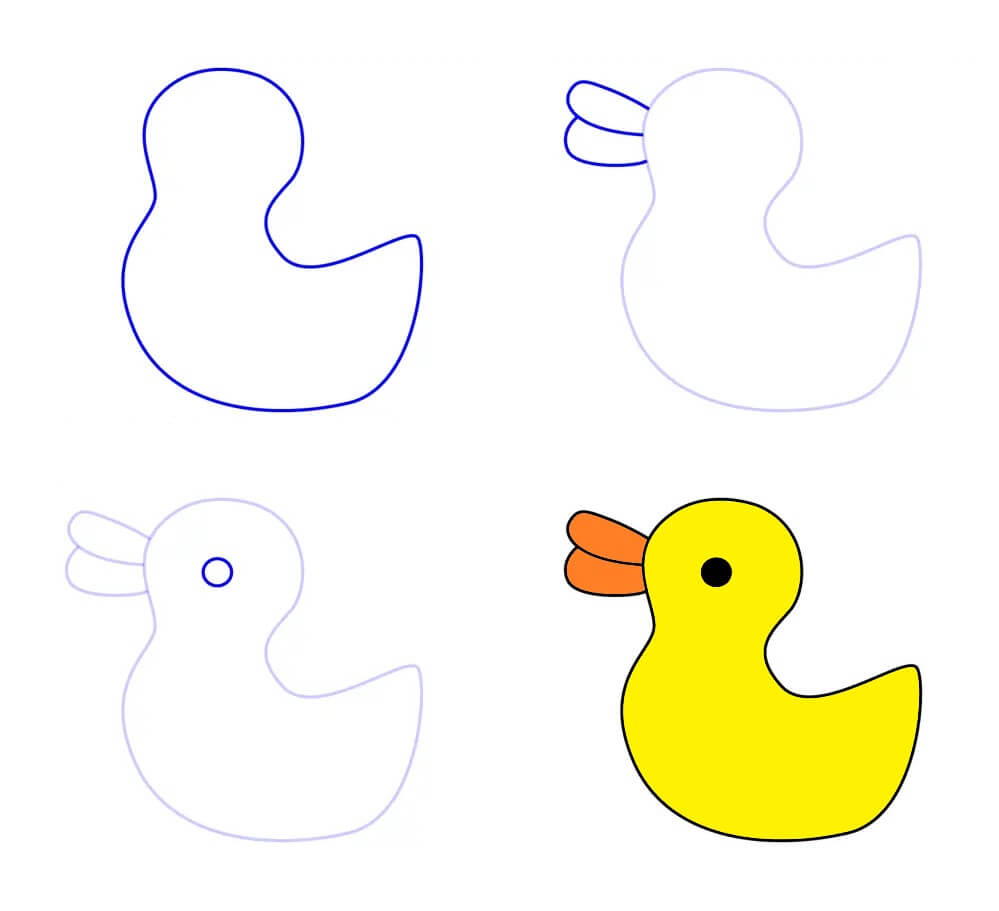 Rubber Duck simple Drawing Ideas