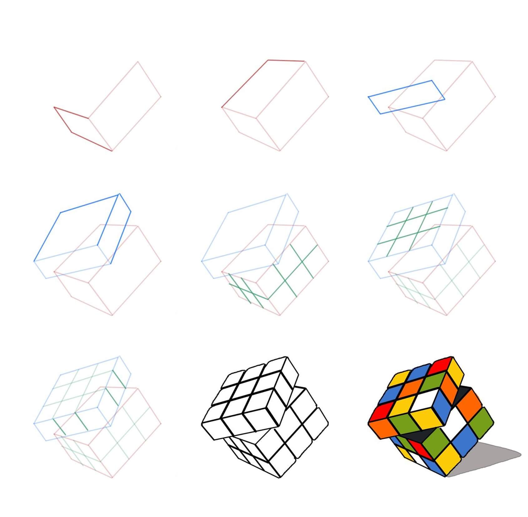 Rubik's Cube idea (8) Drawing Ideas