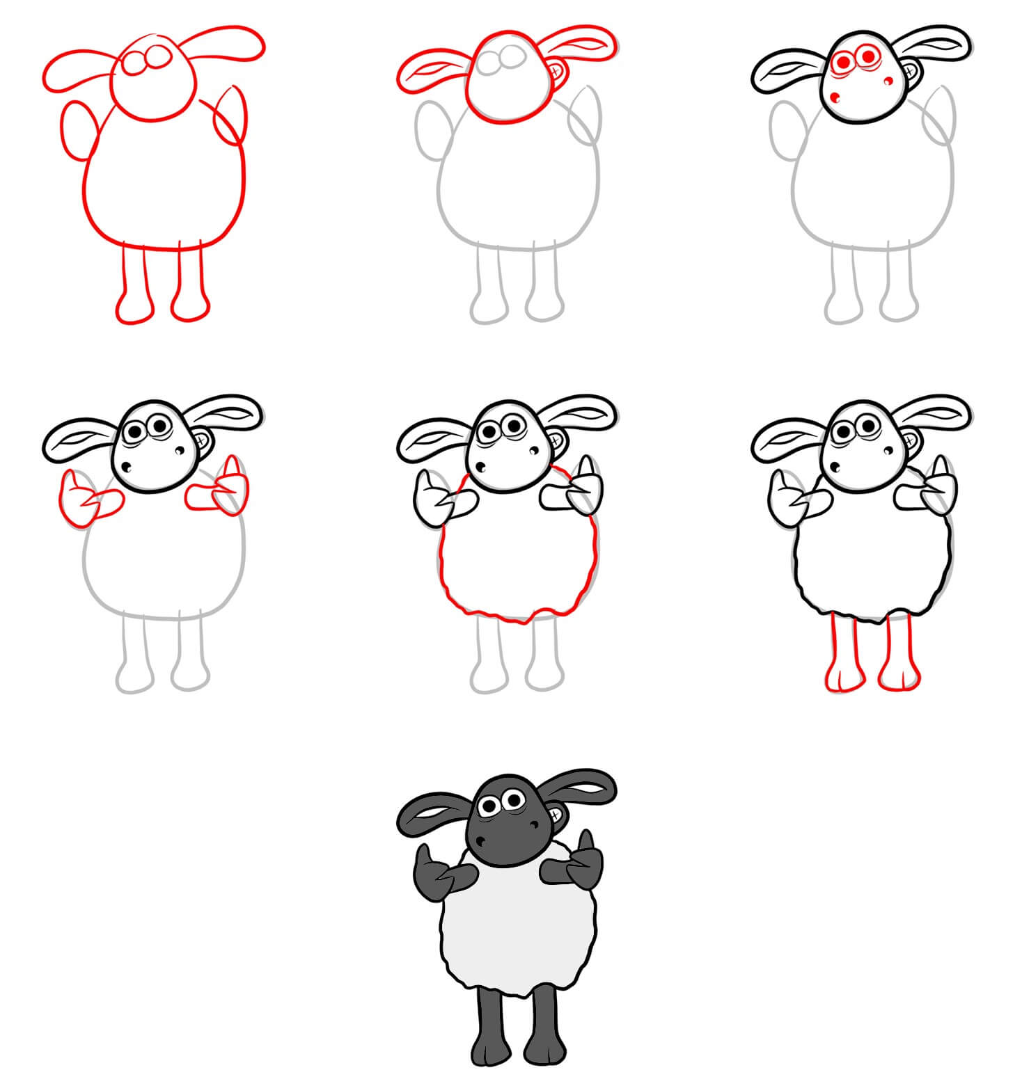 Shaun the sheep idea (3) Drawing Ideas