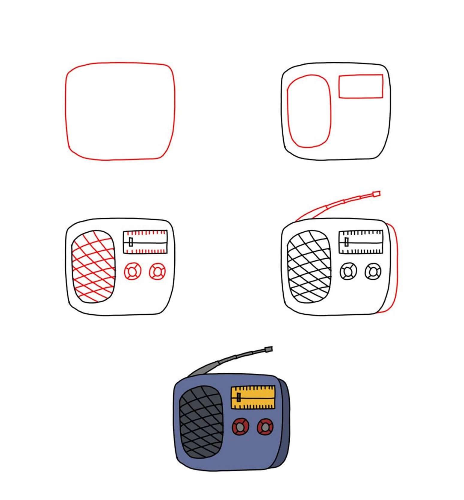 Simple Radio Drawing Ideas