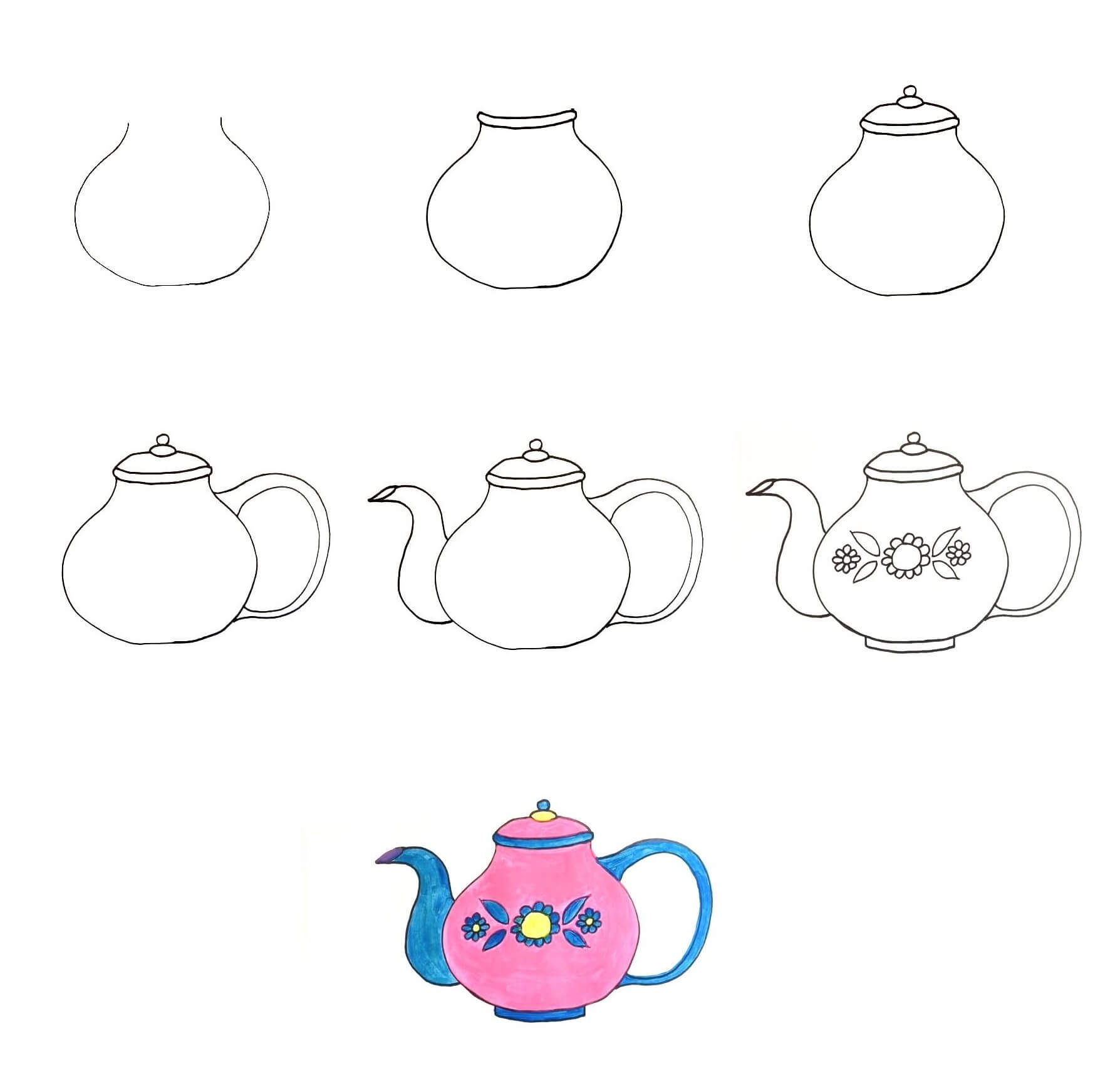 Teapot idea (10) Drawing Ideas