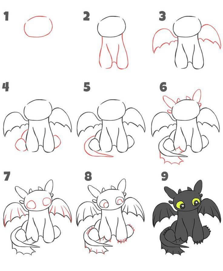 Toothless idea (10) Drawing Ideas