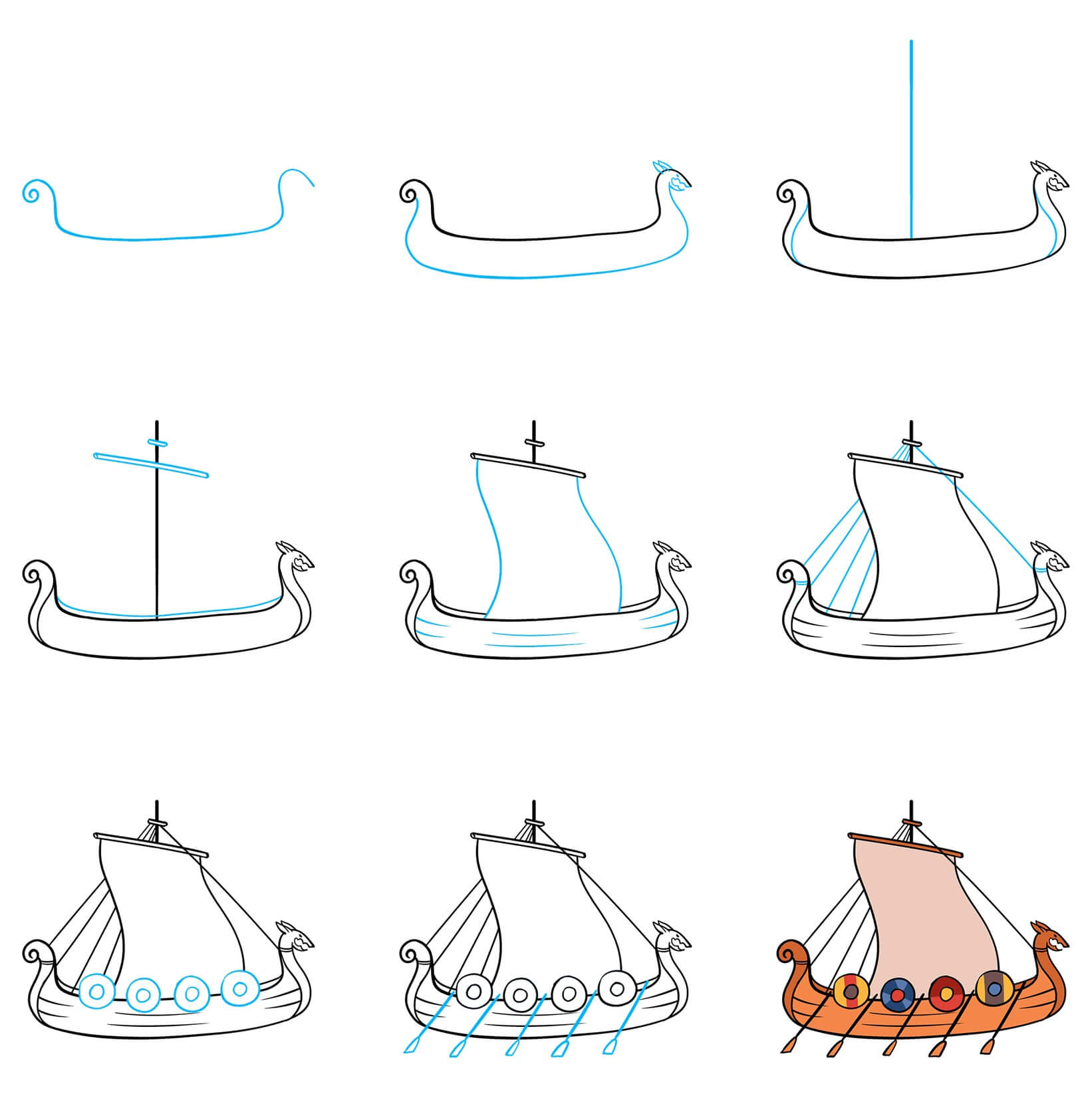 Viking ship (1) Drawing Ideas