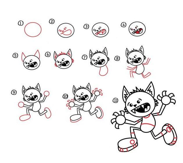 Werewolf idea (11) Drawing Ideas