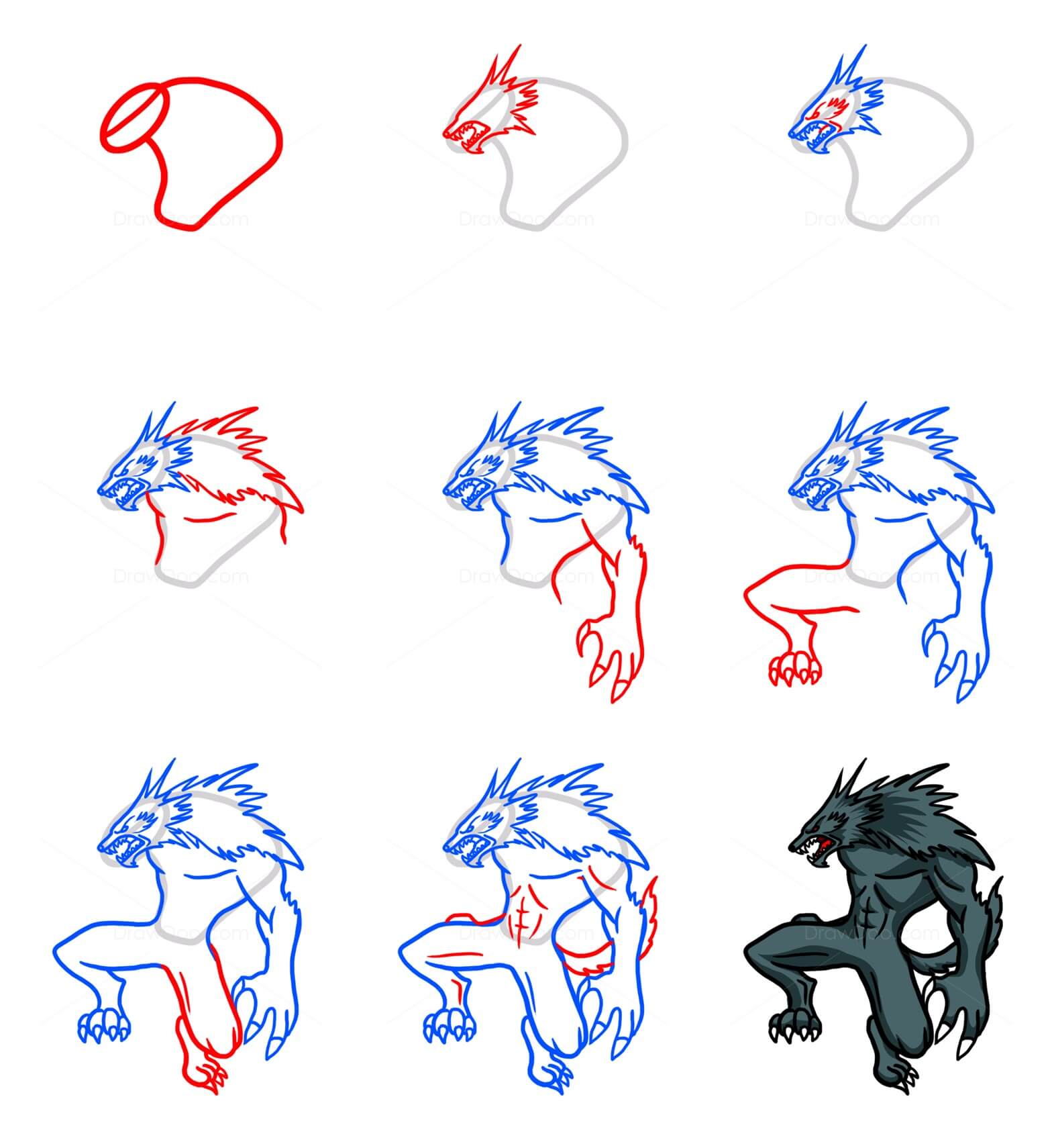 Werewolf idea (9) Drawing Ideas