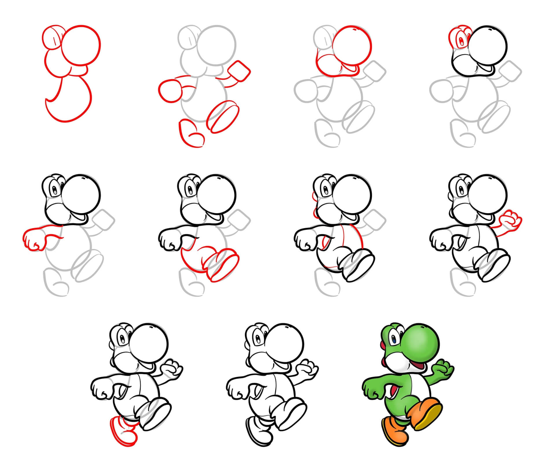 Yoshi is happy Drawing Ideas