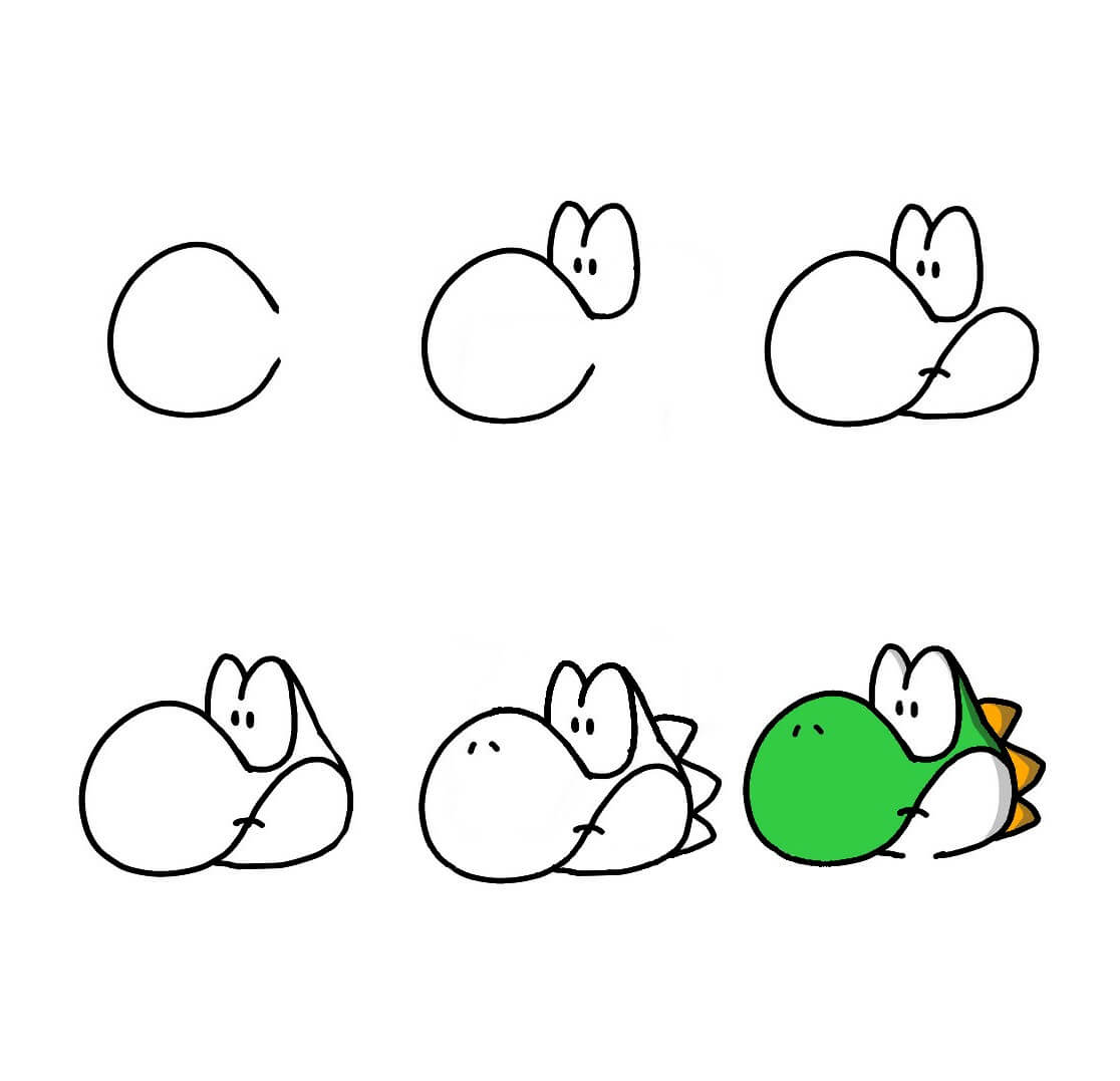 Yoshi's head (1) Drawing Ideas