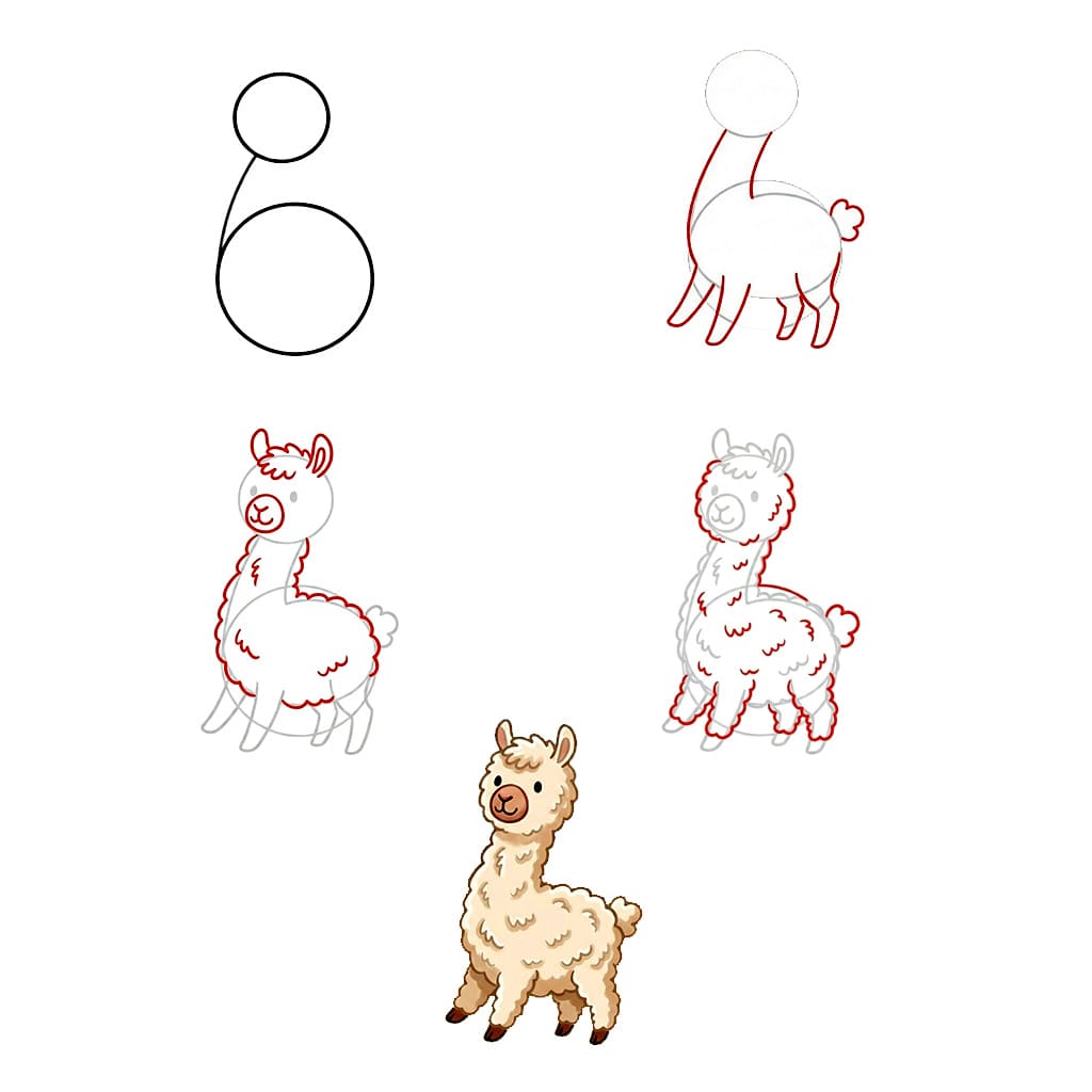 How to draw Alpaca fun