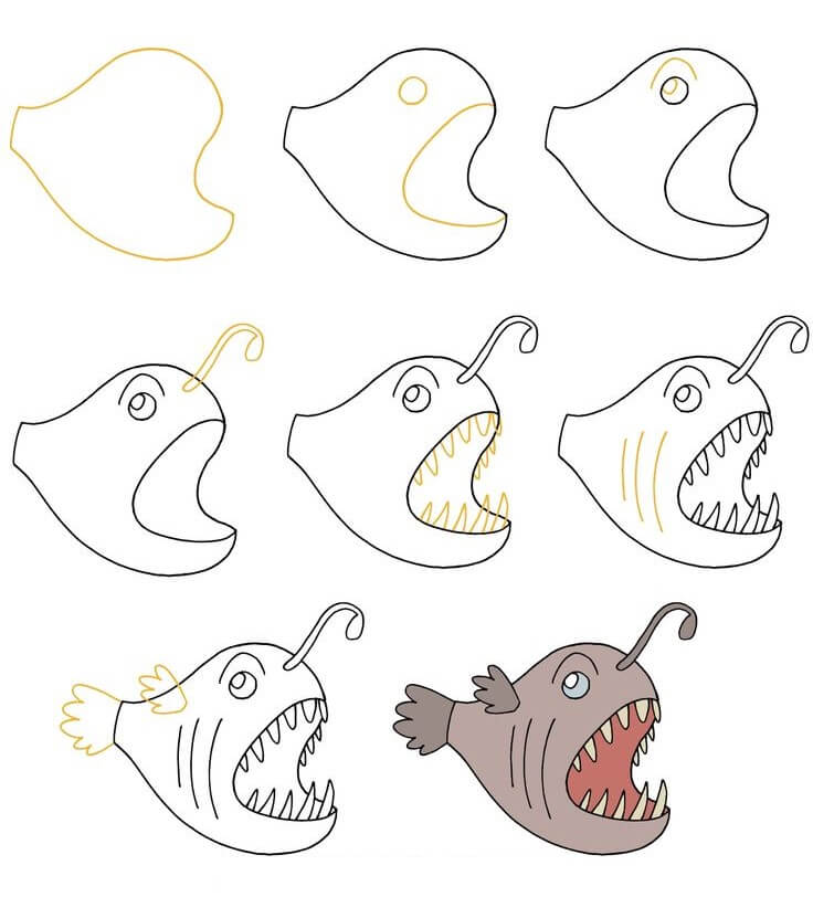 Anglerfish idea (12) Drawing Ideas