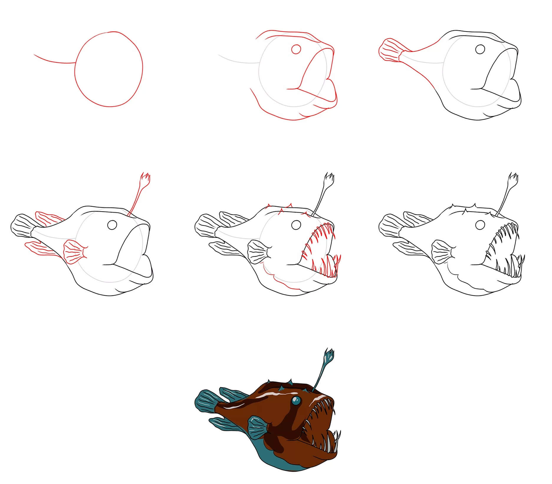 Anglerfish idea (15) Drawing Ideas