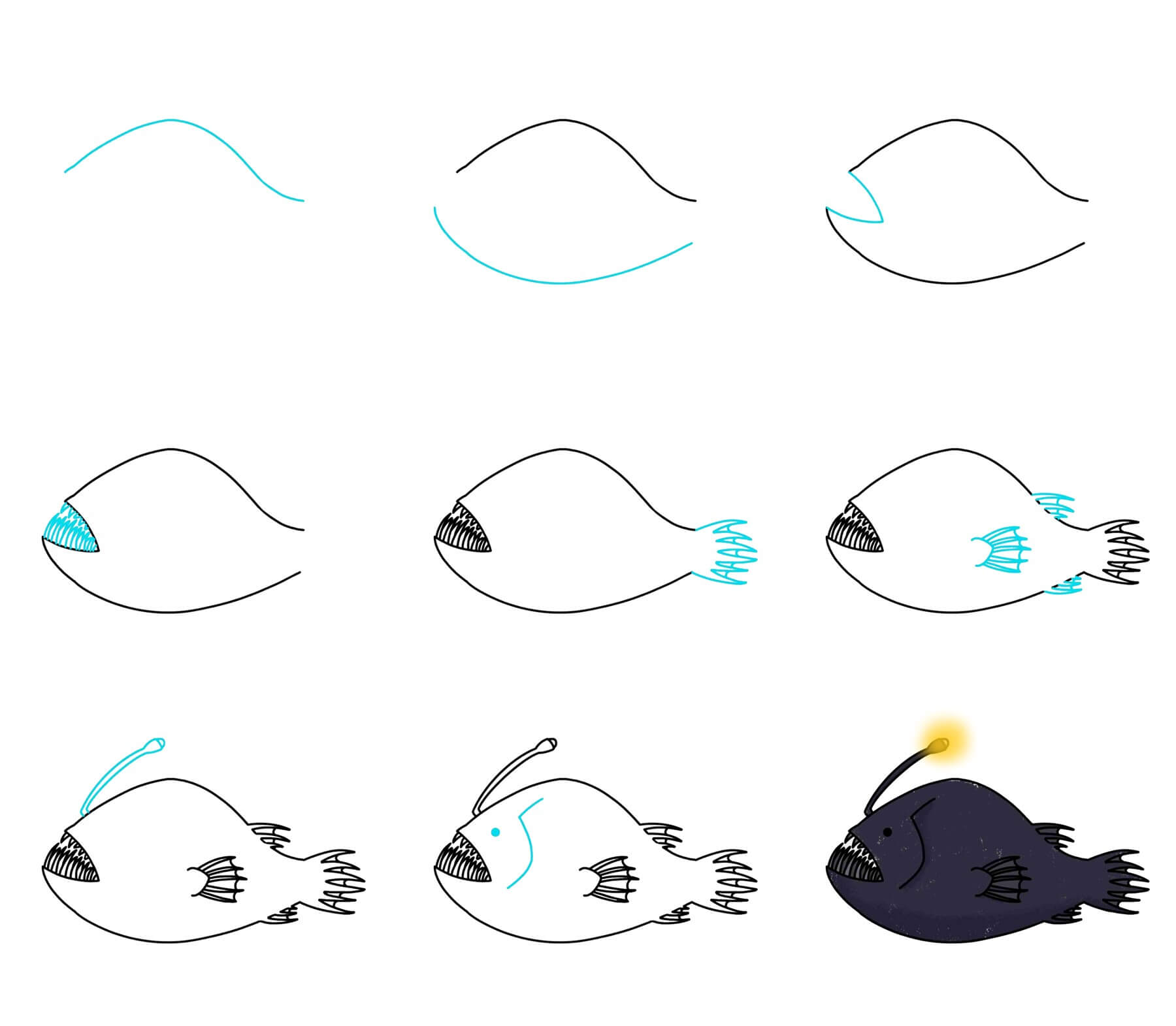 Anglerfish idea (6) Drawing Ideas