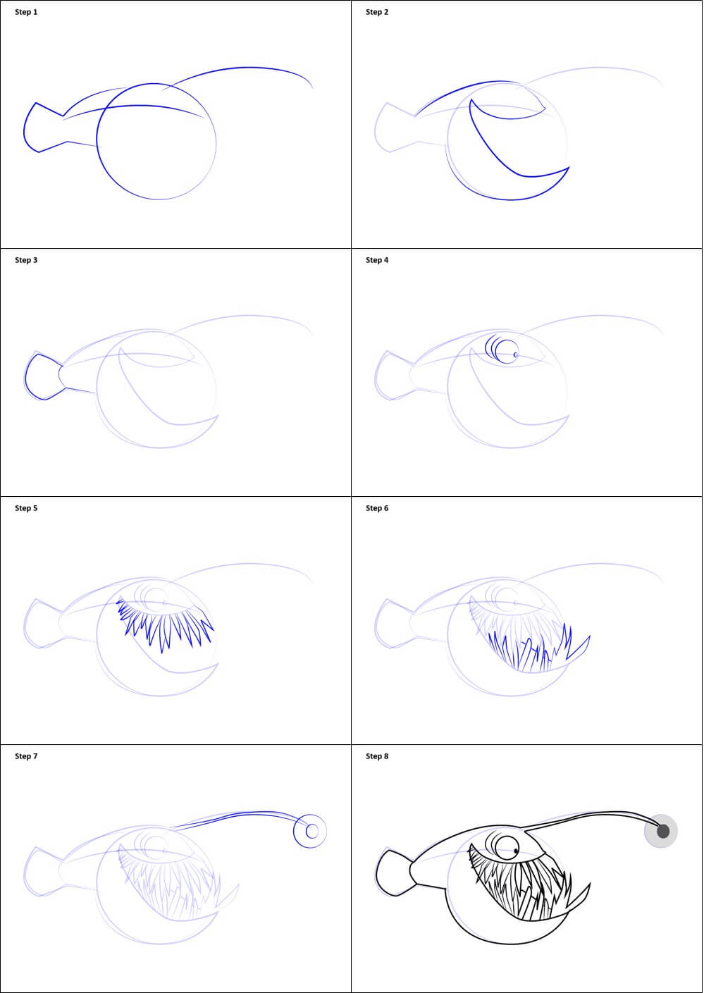 Anglerfish idea (8) Drawing Ideas