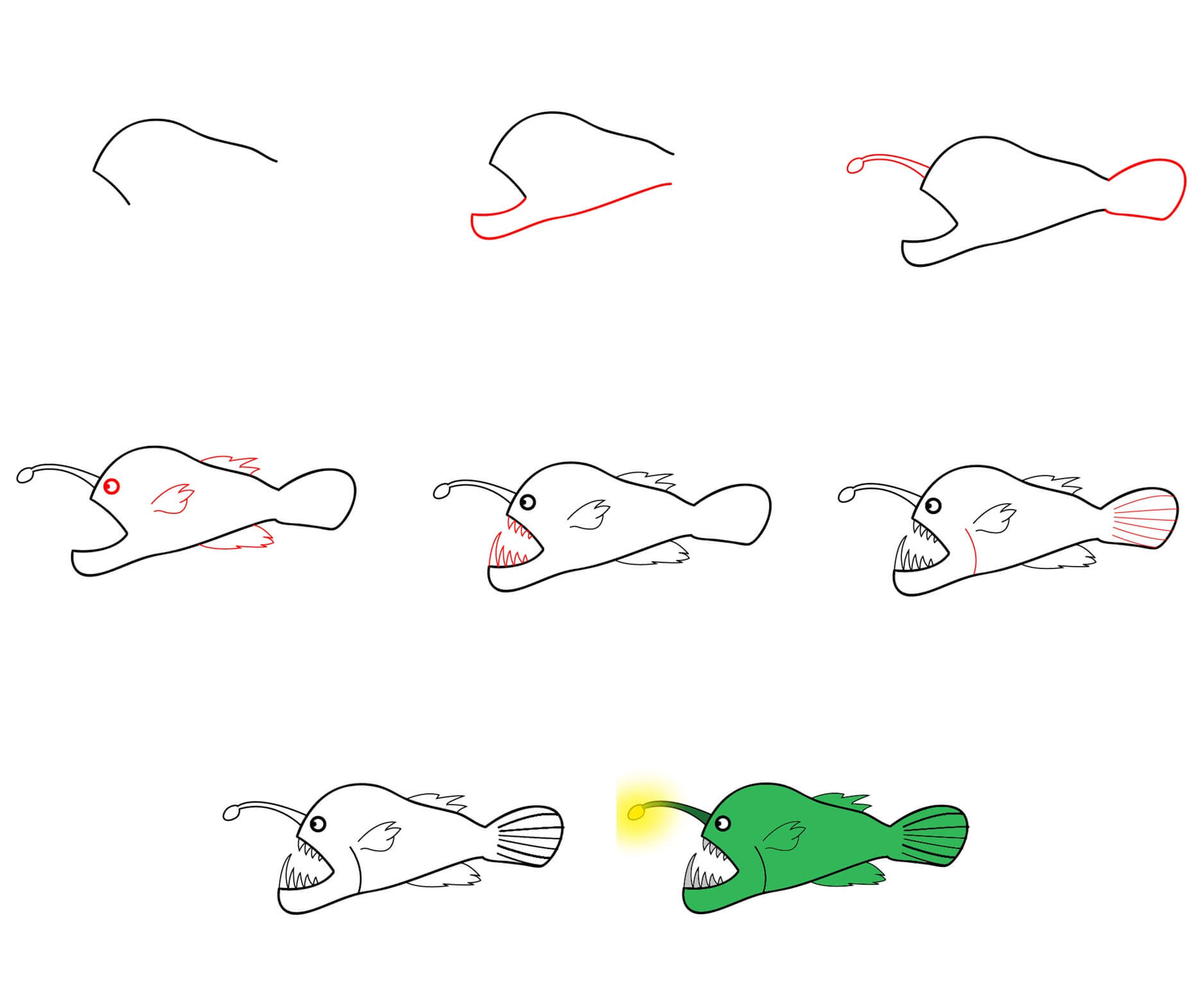 Anglerfish idea (9) Drawing Ideas